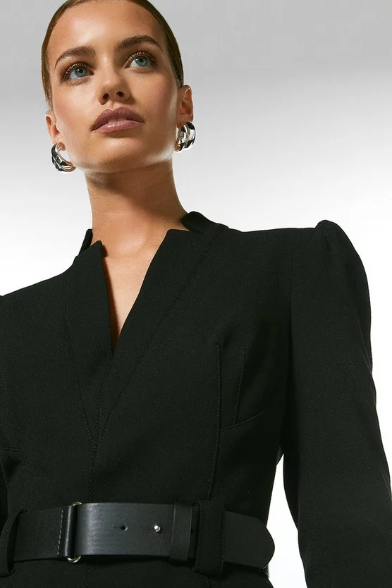 Best deal โค๏ธ Karen Millen Petite Forever Belted Midi Pencil ๐ Dress โค๏ธ - Image 2