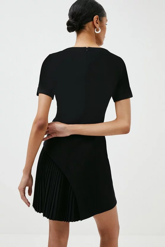 Best Pirce π― Karen Millen Tailored Military Pleat Short Sleeve Mini π Dress β€οΈ - Image 6