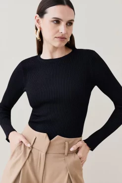 Budget 🌟 Karen Millen Rib Crew Neck Knit Jumper ✔️
