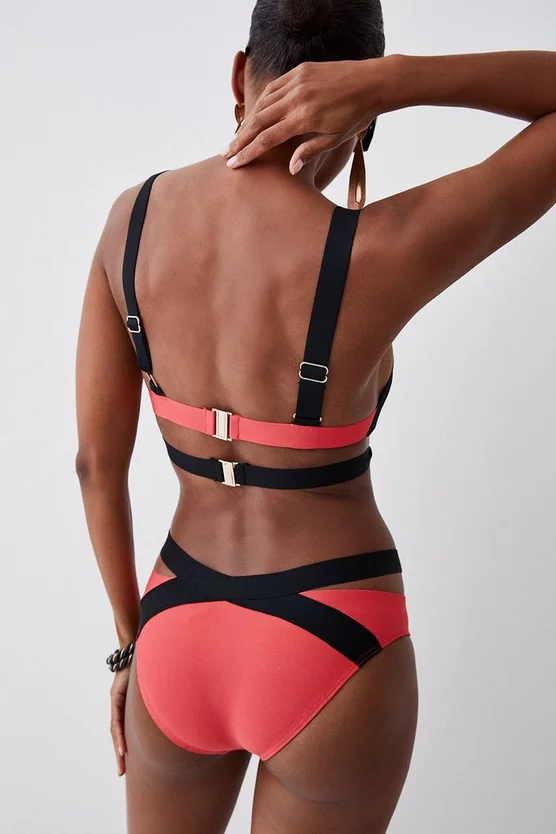Deals ๐คฉ Karen Millen Bandage Colour Block Strappy ๐ Bikini Bottoms ๐ - Image 6