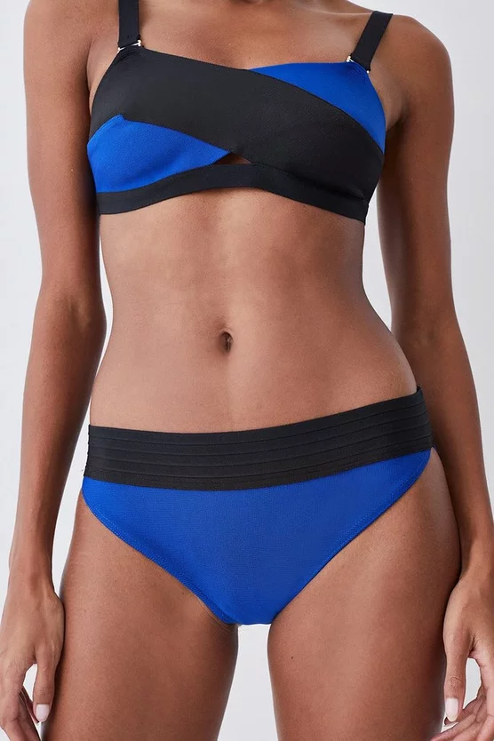 New π Karen Millen Bandage Colour Block π Bikini Bottoms - cobalt π - Image 2