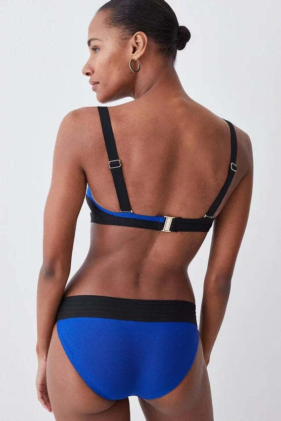 New π Karen Millen Bandage Colour Block π Bikini Bottoms - cobalt π - Image 3
