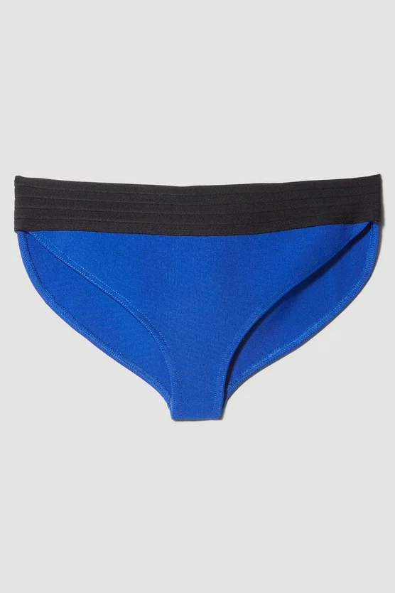 New π Karen Millen Bandage Colour Block π Bikini Bottoms - cobalt π - Image 4