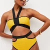 Flash Sale 💯 Karen Millen Ripple Colour Block Double Strap 👙 Bikini Top 🔔