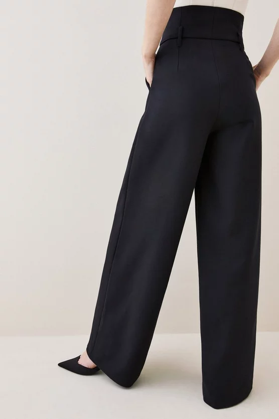 Promo βοΈ Karen Millen Compact Stretch High Waist Wide Leg Trouser π - Image 3