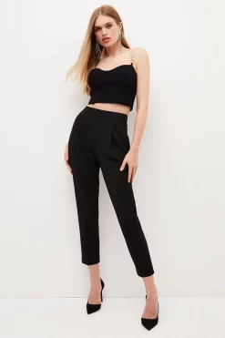Cheapest ❤️ Karen Millen Compact Stretch Slim Leg Trouser 🧨