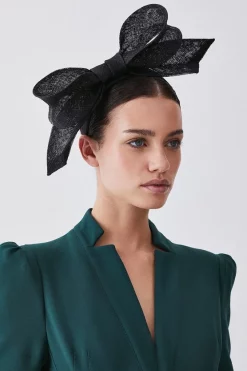 Coupon ⭐ Karen Millen Sinnamay Bow Headband Fascinator ❤️