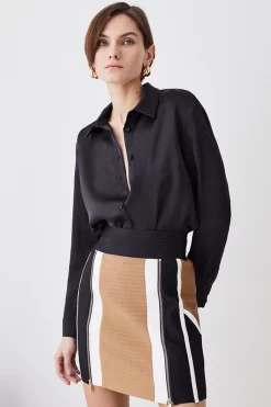 New ⌛ Karen Millen Bandage Knit Mini 👗 Skirt ✔️