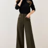 Buy ✨ Karen Millen Lydia Millen Heritage Tweed Wide Leg Trousers - dark green 🎉