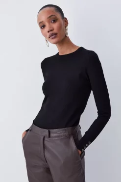 Brand new 🤩 Karen Millen Viscose Blend Knitted Crew Neck Jumper 🔥