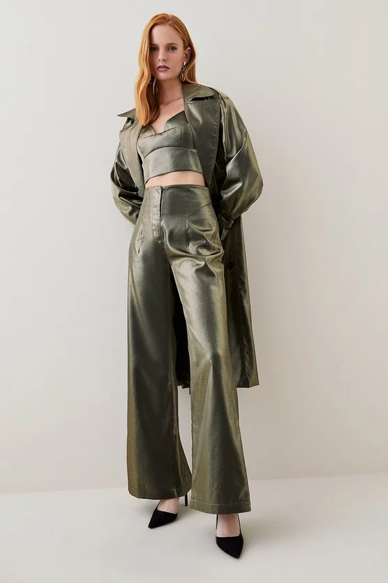 Top 10 ๐ฅ Karen Millen Metallic Corset Crop Top ๐ - Image 3