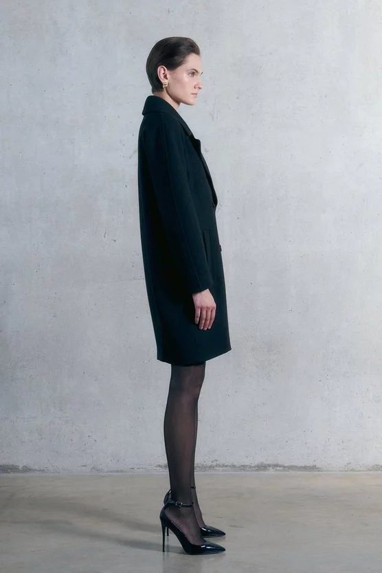 Discount π€© Karen Millen Italian Virgin Wool Rounded Double Breasted π§₯ Coat β€οΈ - Image 2