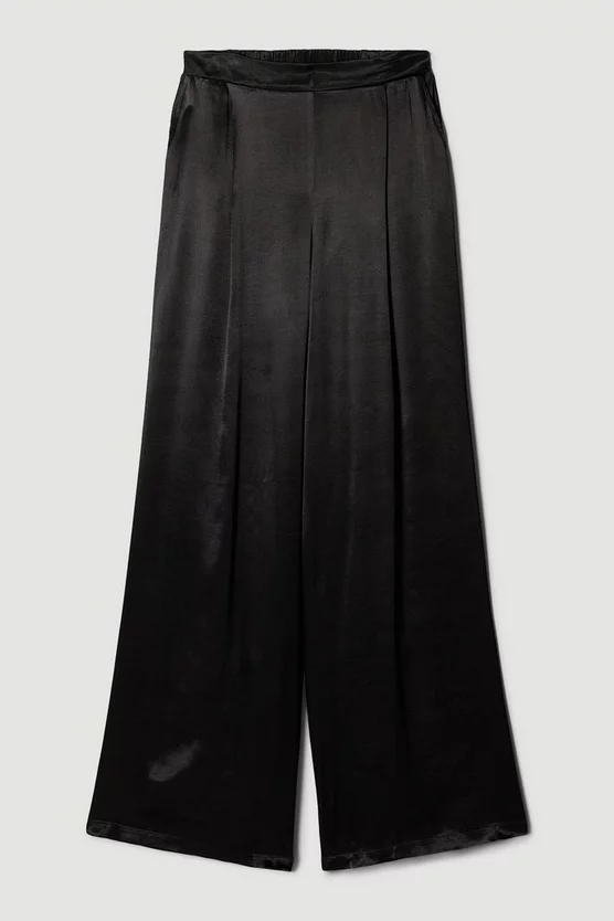 Deals β Karen Millen Viscose Satin Wide Leg Woven Trousers π― - Image 4