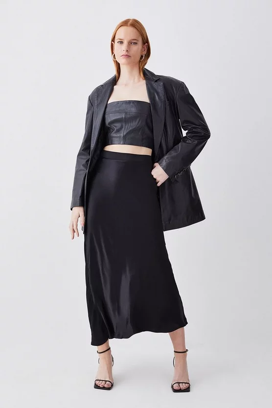 Hot Sale β Karen Millen Satin Woven π Skirt β