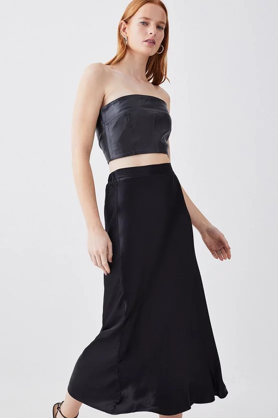 Hot Sale β Karen Millen Satin Woven π Skirt β - Image 5