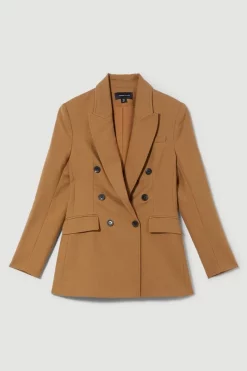 Wholesale 🧨 Karen Millen Premium Wool Flannel Double Breasted Jacket - charcoal 💯