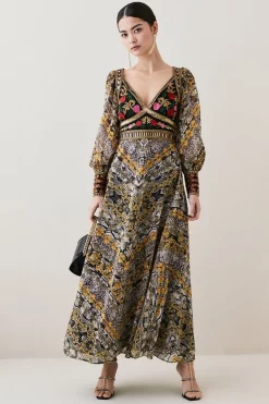 Best deal π Karen Millen Petite Baroque Embroidered & Bead Midi π Dress - multi β