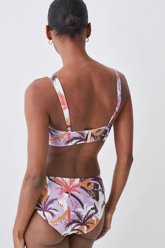 Cheap ๐ Karen Millen Palm Print Gold Trim ๐ Bikini Bottoms - multi โ๏ธ - Image 3