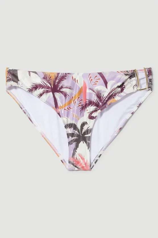 Cheap ๐ Karen Millen Palm Print Gold Trim ๐ Bikini Bottoms - multi โ๏ธ - Image 4