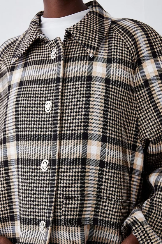 Best Pirce π Karen Millen Italian Check Balmacaan π§₯ Coat - multi π₯° - Image 5