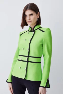 Budget 🌟 Karen Millen Bandage Military Style Top - green 🔔