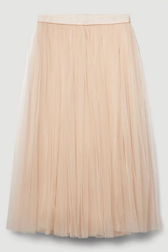 Hot Sale π Karen Millen Lydia Millen Tulle Woven Maxi π Skirt - neutral π - Image 6
