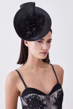 Buy ✨ Karen Millen Asymmetric Flower & Feather Fascinator 😀