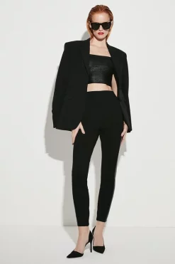 Best Pirce 😉 Karen Millen High Waisted All Over Pu Side Panel Leggings - black 🛒