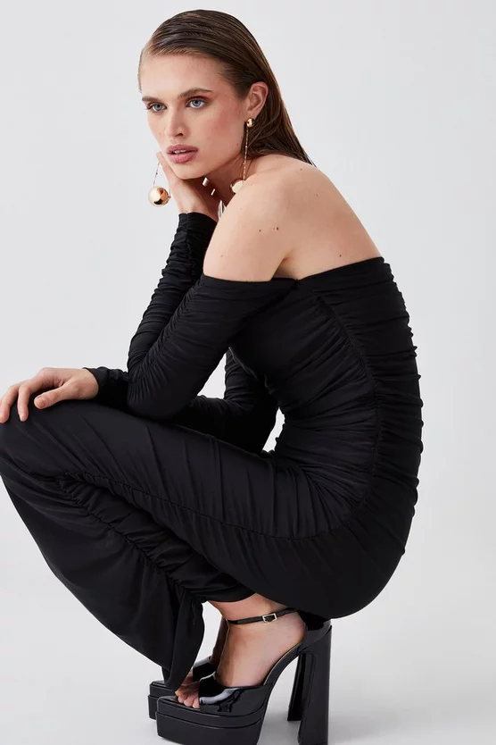 Cheap π₯° Karen Millen Gathered Slinky Bardot Maxi π Dress π― - Image 6