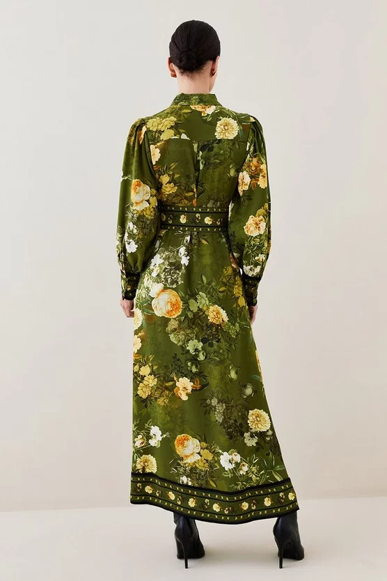 Best reviews of β Karen Millen Lydia Millen Petite Floral Belted Woven Midi π Shirt π Dress β - Image 3