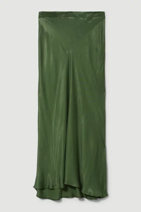 Best reviews of π― Karen Millen Petite Satin Viscose Woven π Skirt - khaki π - Image 4