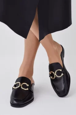 Best deal 🔔 Karen Millen Leather Open Back Slip-on Loafer 🔥