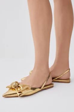 Coupon 👏 Karen Millen Bow Slingback Pointed Toe Flat ✔️