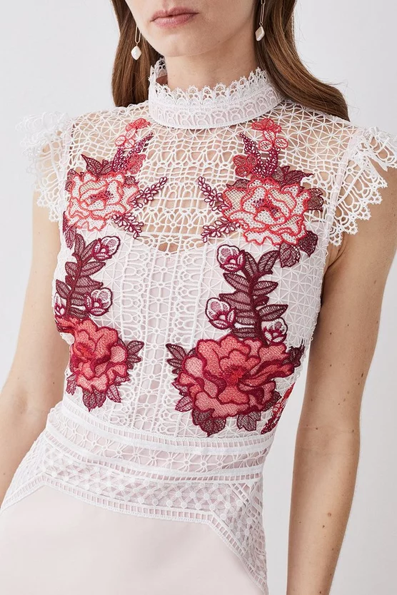 Flash Sale 𧨠Karen Millen Rose Guipure Lace Mini π Dress π - Image 5