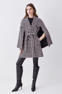 Best reviews of 👍 Karen Millen Italian Wool Mix Boucle Short Cape 🧥 Coat - multi ✨