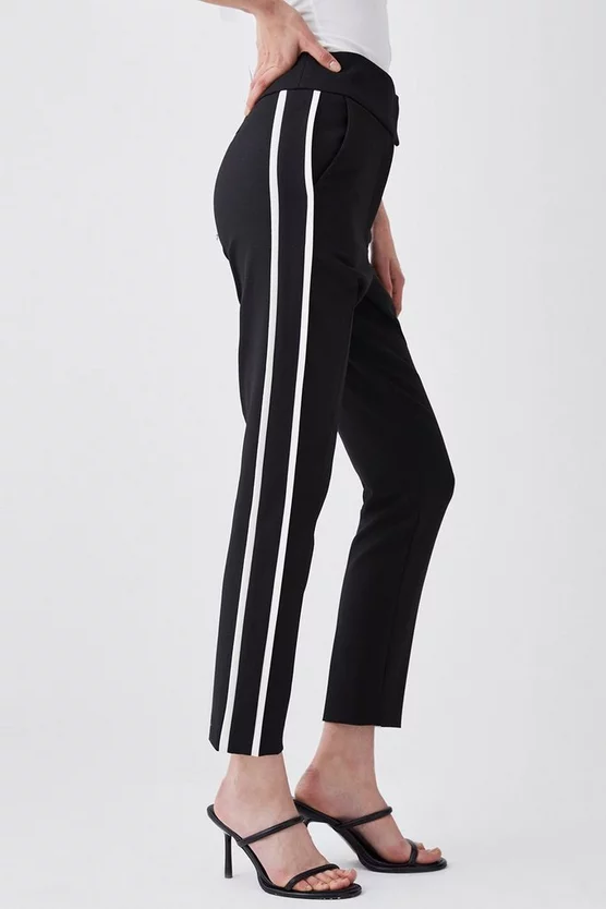 Deals ๐ Karen Millen Compact Stretch Slim Leg Tipped Side Detail Trousers โ - Image 3