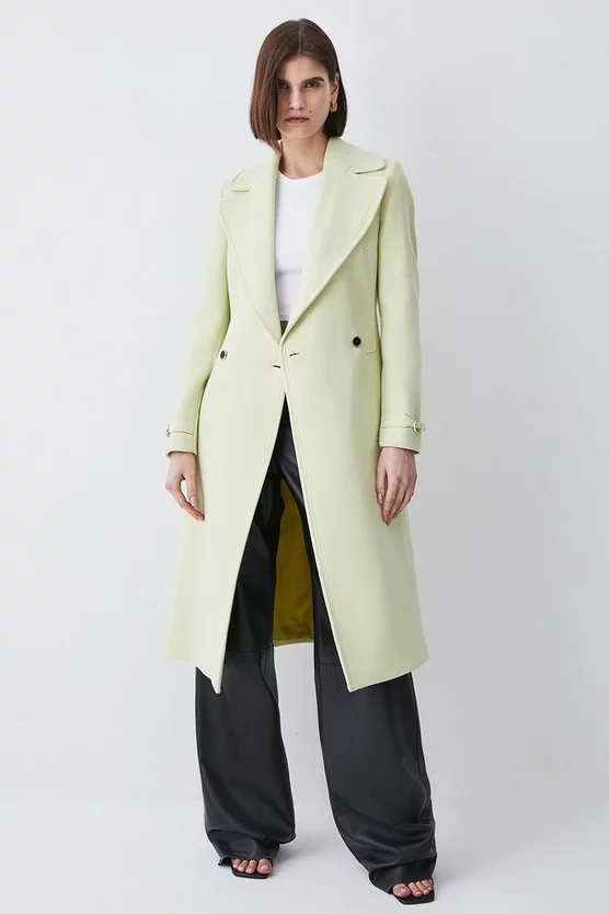 Budget โจ Karen Millen Italian Virgin Wool Belted Collared ๐งฅ Coat ๐ - Image 2