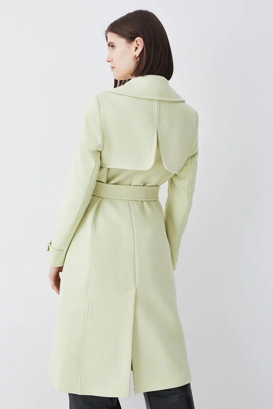 Budget โจ Karen Millen Italian Virgin Wool Belted Collared ๐งฅ Coat ๐ - Image 3