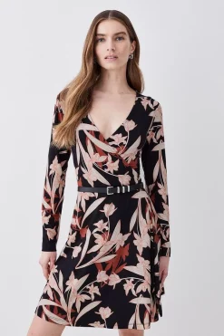 Best reviews of 👏 Karen Millen Belted Viscose Blend Long Sleeve Jersey Mini 👗 Dress 🎉