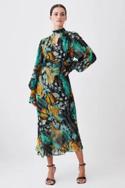 Best deal 😍 Karen Millen Petite Metallic Iridescent Column Midi 👗 Dress 🥰