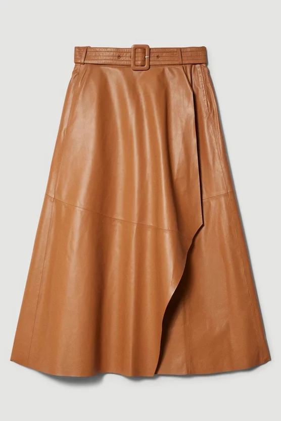 Coupon π€© Karen Millen Leather Belted Drape Hem Maxi π Skirt π₯° - Image 5