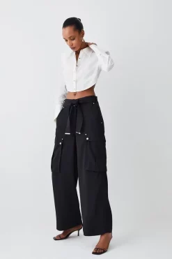 Best Sale 🥰 Karen Millen Soft Tailored Pocket Cargo Trouser 👍