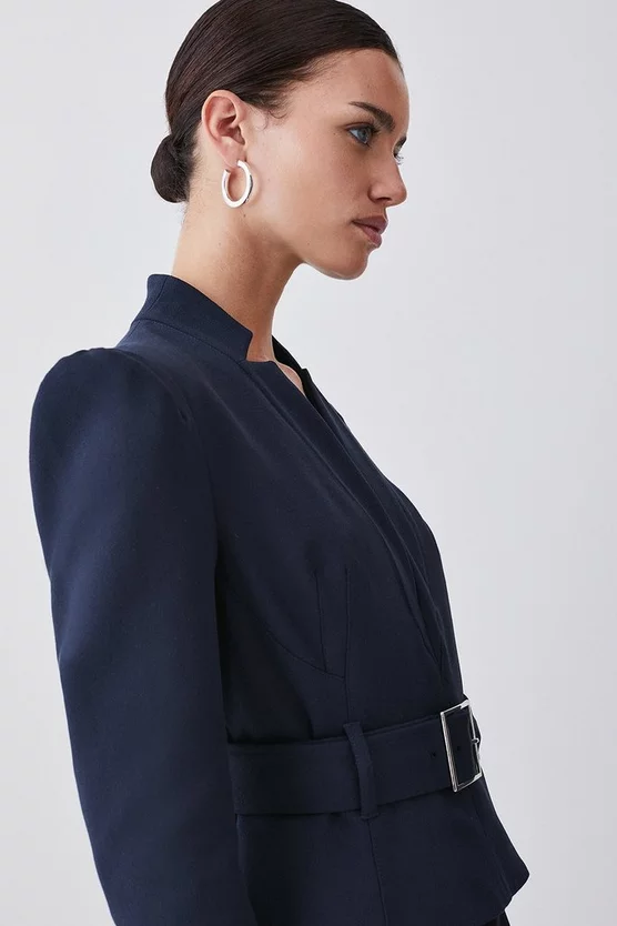 Best reviews of π Karen Millen Petite Structured Crepe Forever Pleated Midi π Dress π€© - Image 6