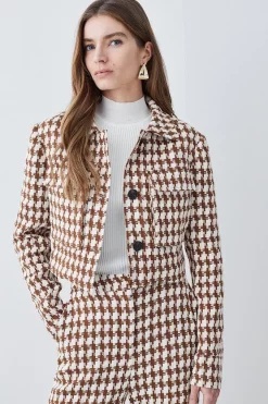 Brand new π Karen Millen Check Tweed Cropped Jacket π―