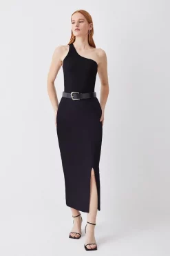 Best Sale 😀 Karen Millen Italian Compact Scuba Jersey Pencil Midi 👗 Skirt 🤩