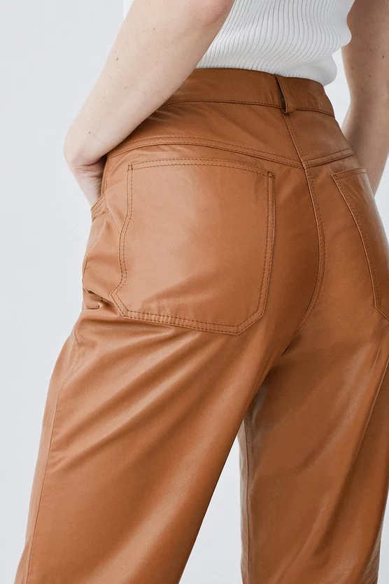 Best deal β¨ Karen Millen Leather Slim Leg 5 Pocket Detail Trouser π₯ - Image 2