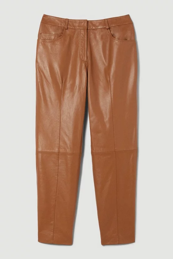 Best deal β¨ Karen Millen Leather Slim Leg 5 Pocket Detail Trouser π₯ - Image 4
