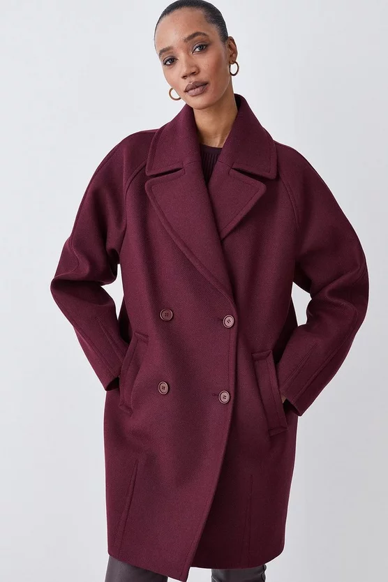 Discount π€© Karen Millen Italian Virgin Wool Rounded Double Breasted π§₯ Coat β€οΈ - Image 6