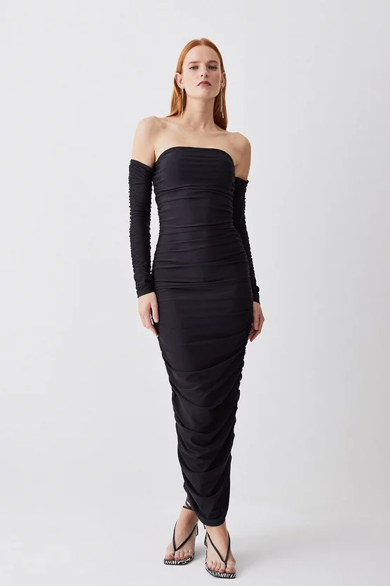 Cheap π₯° Karen Millen Gathered Slinky Bardot Maxi π Dress π― - Image 8