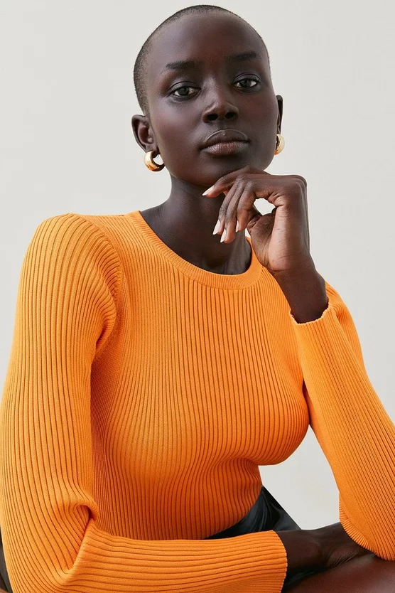 Budget π Karen Millen Rib Crew Neck Knit Jumper βοΈ - Image 8